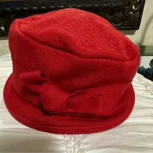 Red knit hat